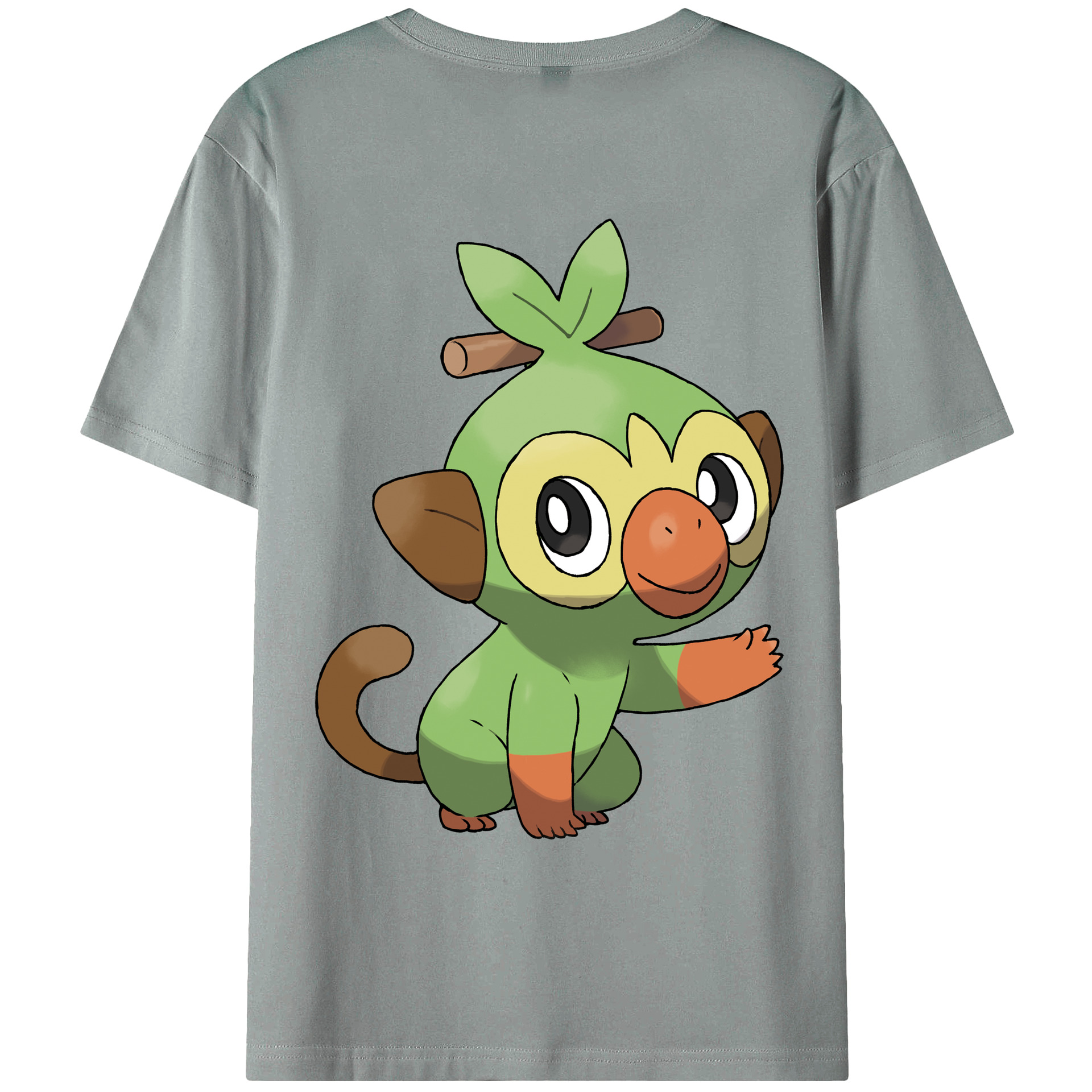 （画像用） ポケットモンスター Pokémon 綿100％ メンズ半袖Tシャツ（バックプリント） 通気性